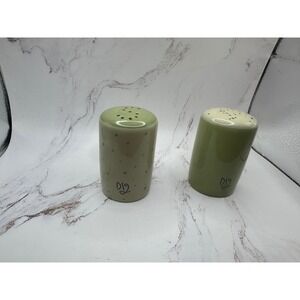 Darling Spring Salt & Pepper Shaker Set‎ Ceramic Green Kitchen Decor